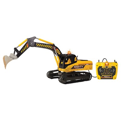 toy cranes and diggers