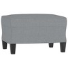 vidaXL 3-Seater Sofa Set with Footstool - Light Gray, Polyester Fabric Upholstery, Comfortable Plush Padding, Compact Size, Modern Design - 4 of 4