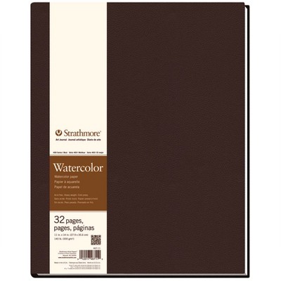 Strathmore 400 Series Art Journal Watercolor Paper, Hardbound Binding, 64 Page/32 Sheet, 11x14 inch, 1 Count