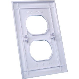 United States Hardware 1-Gang Duplex Outlet Wall Plate, White - 1 of 1