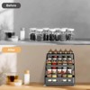 Spice Rack, Spice Organizer - 3 Tier Iron Foldable Seasoning Shelf with Suction Cups, Adjustable Height (Black, 27.5x34x30cm) - 4 of 4