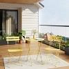 Garvee 3 Piece Patio Bistro Set, Outdoor Folding Table & 2 Chairs, Colorful Metal Furniture for Apartments, Porch, Deck, Balcony, Garden - 2 of 4
