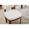 Kumasinova 19.7"H Farmhouse Dining Chairs Set of 2,Eco-Friendly Rubberwood Accent Side Chairs for Kitchen and Dining Room,250lbs Capacity,White/Brown - 4 of 4