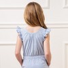 Hope & Henry Girls' Flutter Sleeve Button Front Seersucker Romper, Kids - 4 of 4