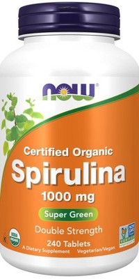 Double Strength Organic Spirulina 1,000 mg by Now Foods  -  240 Tablet