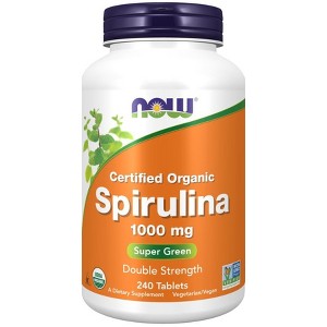 Double Strength Organic Spirulina 1,000 mg by Now Foods  -  240 Tablet - 1 of 2