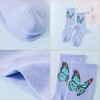 Anna-Kaci Women's 2-Pack Butterfly Graphic Crew Socks Soft Knit Ribbed Cuff Stylish Casual Sock Set - 4 of 4