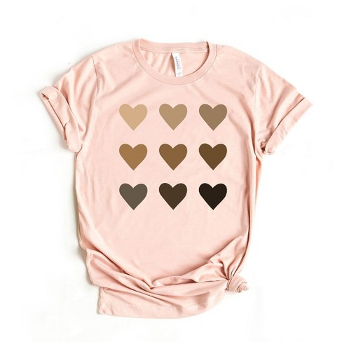 Simply Sage Market Women's Melanin Hearts Short Sleeve Graphic Tee - image 1 of 3