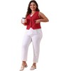 Agnes Orinda Women's Plus Size Sleeveless V-neck Button Down Fashion Vests - 3 of 4