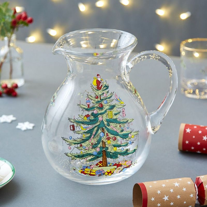 Spode Christmas Tree Glass Pitcher - 6 Pt., 5 of 6