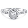 Pompeii3 1Ct Oval Diamond Halo Engagement Ring in 10k White Gold - 4 of 4