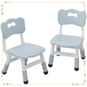 Kids Chairs - 3 Level Height Adjustable Plastic Preschool Chairs with Non-Slip Pads - 1 of 4