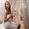 Luxury Home Spa Gift Basket - Milky Coconut Scent - Bath Pillow, Wooden Crate & More - 3 of 4