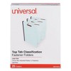 Universal Top Tab Classification Folders, 1" Expansion, 2 Fasteners, Letter Size, Light Blue Exterior, 25/Box - 2 of 4