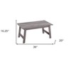 HomeRoots Set of Three 36" Gray Coffee Table - 3 of 4