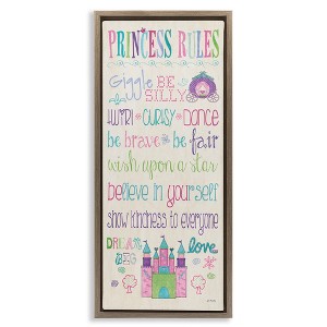 Stupell Industries Princess Rules With Castle & Carriage, 15" x 31" - 1 of 4
