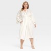 Women's Luxury Collection Shadow Striped Long Satin Robe - Auden™ - 3 of 3