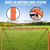 VEVOR Lacrosse Goal, 6' x 6' Lacrosse Net, Folding Portable Backyard Lacrosse Training Equipment, Steel Frame Training Net, Orange - 4 of 4