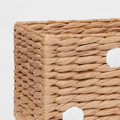 Woven Paper Dot Rectangular Kids&#39; Basket - Pillowfort&#8482;