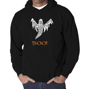 LA Pop Art Halloween Ghost - Men's Word Art Hooded Sweatshirt - 1 of 4