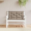 vidaXL Indoor/Outdoor Bench Cushions 2 pcs, Non-slip, Water-Repellent, Taupe 39.4"x19.7"x2.8" - 2 of 4