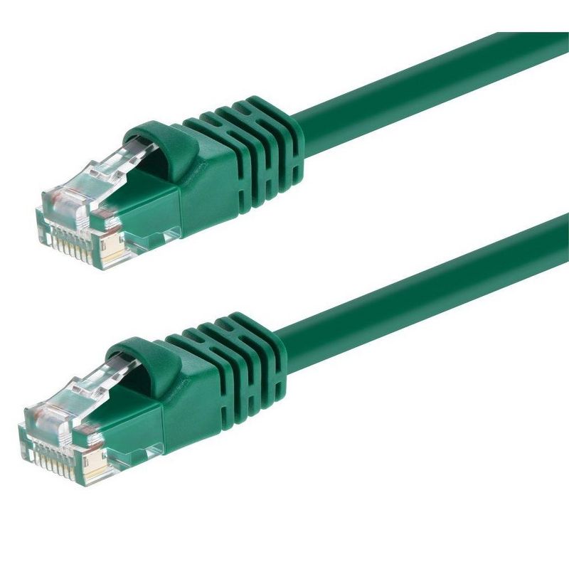 Monoprice Cat6 Ethernet Patch Cable - 14 Feet - Green | Network Internet Cord - RJ45, Stranded, 550Mhz, UTP, Pure Bare Copper Wire, 24AWG, 1 of 7