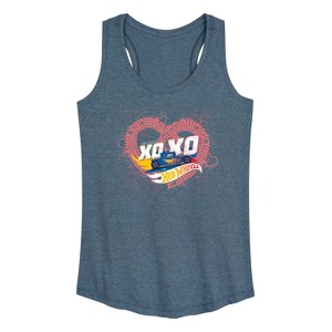 Women's - Hot Wheels - XOXO Heart Graphic Racerback Tank - 1 of 4