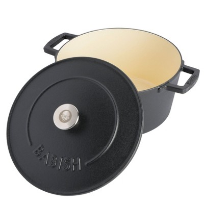 Matte Black 6-Quart Enameled Cast Iron Dutch Oven with Lid