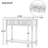 Console Table Traditional Design with Two Drawers and Bottom Shelf - 4 of 4