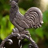 Slickblue Decorative Cast Iron Rooster Bell, Western Style Dining & Outdoor Accent, Antique Bronze, 5.5"x7.5"x16" - 4 of 4