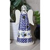 Blue Rose Polish Pottery L034 Manufaktura Small Angel Luminary - 4 of 4