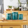 Design Imports Teal Coffee/Sugar/Tea Ceramic Canister Set/3 - 3 of 4