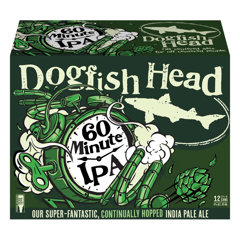 Dogfish Head 60 Minute IPA Beer - 12pk/12 fl oz Cans, 5 of 9