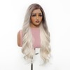 Jessie's Wig 26 Inch Ombre Blonde With Dark Roots Wavy Wig 13x3.5 Synthetic Lace 1 Pc/Pack - 4 of 4