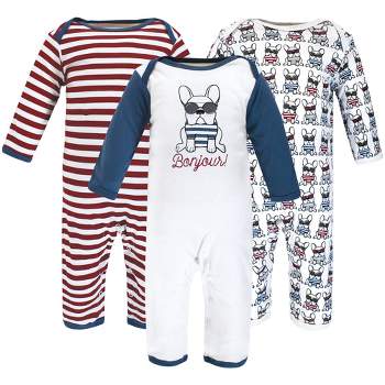 Hudson Baby Infant Boy Cotton Coveralls, French Dog