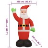 vidaXL Inflatable Santa Claus Xmas Decoration with LEDs Christmas Lighting, 32ft - 4 of 4