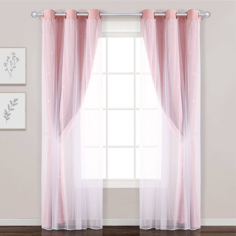 Star Sheer Insulated Grommet Blackout Window Curtain Panel Set - Lush Décor, 5 of 10