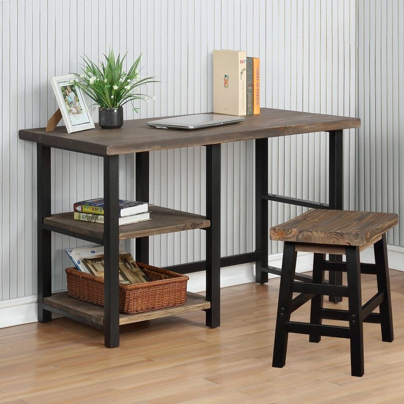 Pomona Metal and Solid Wood Desk - Alaterre Furniture, 3 of 11