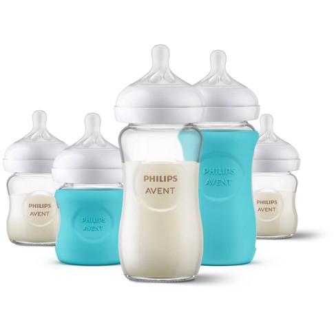 Philips Avent Glass Natural Bottle With Natural Response Nipple Baby Set -  7pc : Target