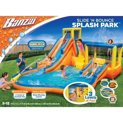 Multi-Color Inflatable Slide and Bounce Water Park
