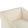 CAVINAS Mid-Century Modern Accent Chair,Luxury 3-Legged Armchair Wide Polyester Office Chair Club Chair for Living Room,Office&Bedroom,Beige - 2 of 4