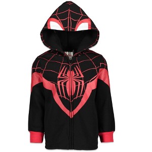 Marvel Spider-Man,Spider-Verse Fleece Zip Up Hoodie Toddler - 1 of 4