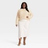 Women's Long Sleeve Cabled Tunic Sweater - A New Day™ - 3 of 3