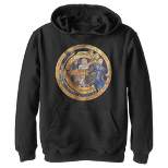 Boy's Marvel Eternals Group Gold Badge Pull Over Hoodie