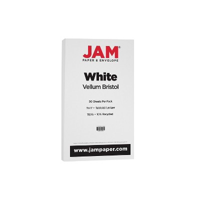 Jam Paper Strathmore 88 Lb. Cardstock Paper 11 X 17 Bright White 250  Sheets/ream (41747390b) : Target