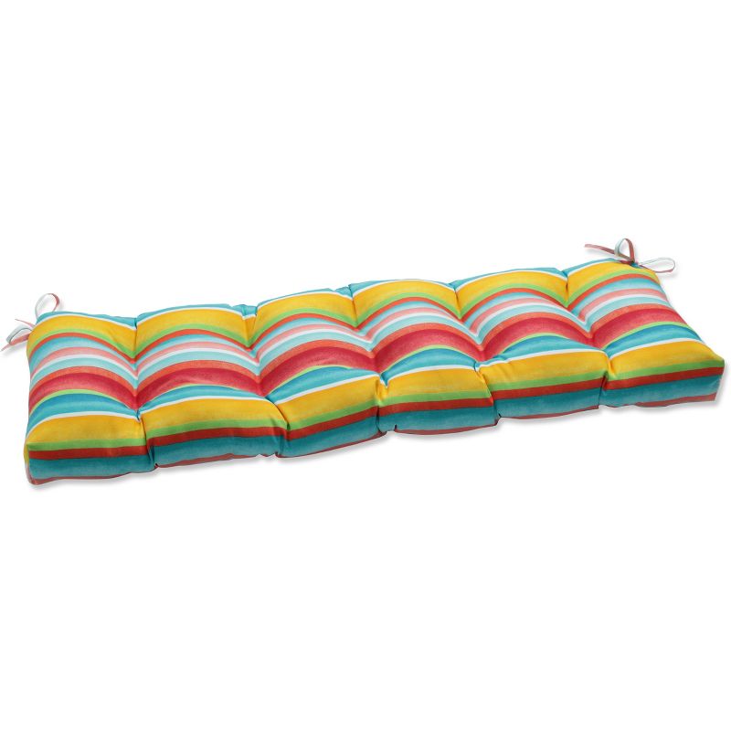44" x 18" Outdoor/Indoor Blown Bench Cushion Dina - Pillow Perfect, 1 of 7