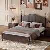 Retro Style Wood Platform Bed with Sturdy Frame and Natural Headboard ,No Box Spring Required, Easy Assembly-Maison Boucle - 2 of 4