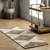 Nuloom Hand Braided Marla Denim And Jute Diamonds Indoor Area Rug - 2 of 4