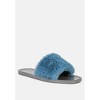 Geese Faux Fur Diamante Detail Jelly Women Flats - 2 of 4