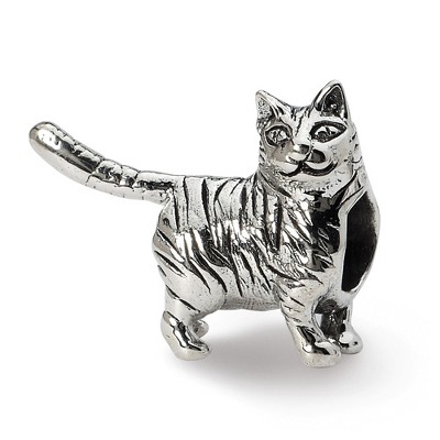 Black Bow Jewelry Sterling Silver American Shorthair Cat Bead Charm